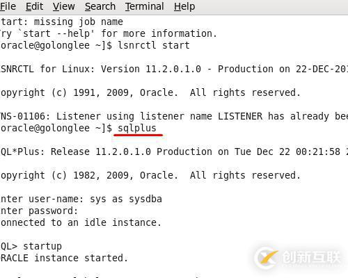 在Linux中oracle啟動的方法