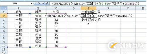 如何正確的使用sumproduct函數