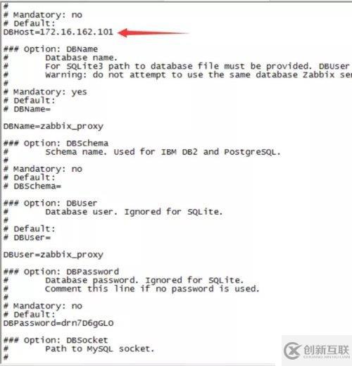 zabbix proxy配置文件不能把DBhost設置成遠程數據庫？