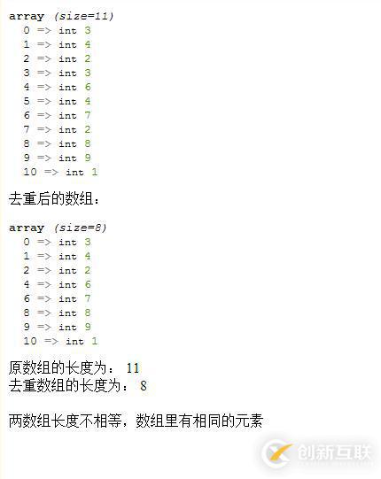 php數組內元素不重復如何判斷