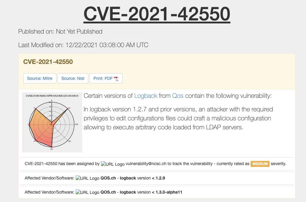 Log4j一波未平，Logback 一波又起！再爆漏洞！！